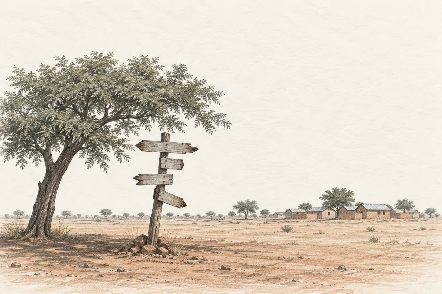 Alamar hanya a ƙofar wani gari.